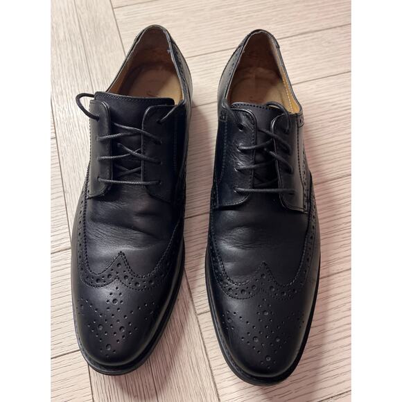 Florsheim men\'s leather black wingtip oxford lace up dress shoes. ‎ Sz 12D main image 6